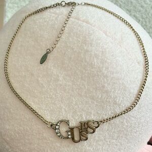 vintage gold guess necklace